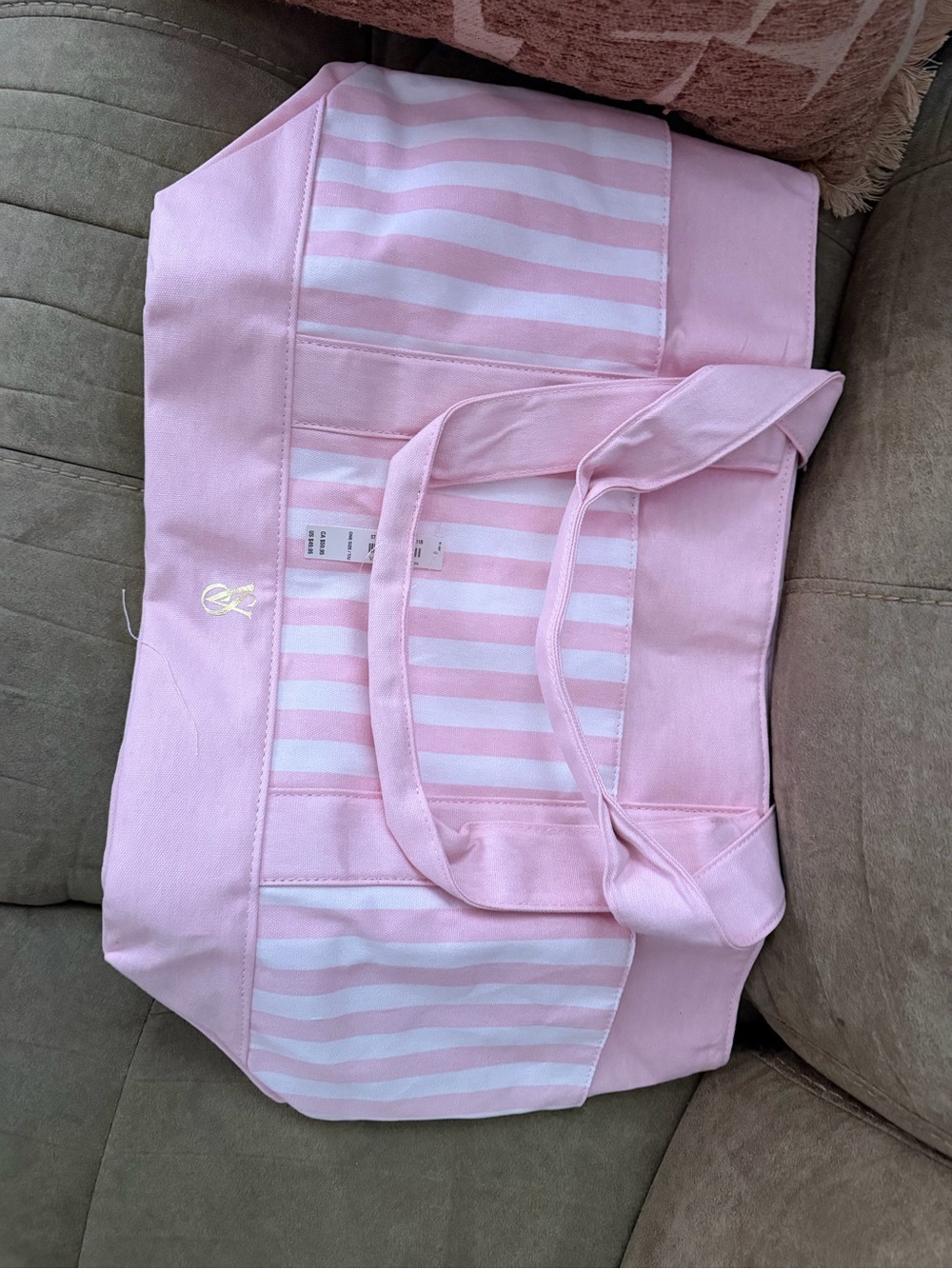 Madewell Pink Canvas Tote Bag - Picture 5 of 7